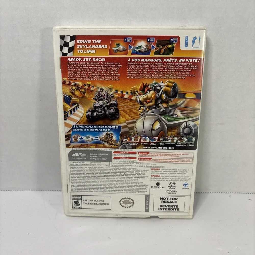 Skylanders SuperChargers Racing Nintendo Wii 2015 Complete Tested